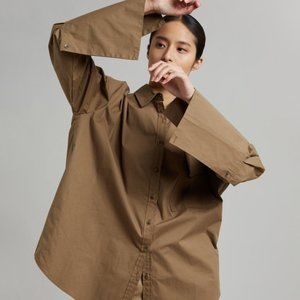 FRANKIE SHOP TULSI SHIRT IN COLOR TOBACCO